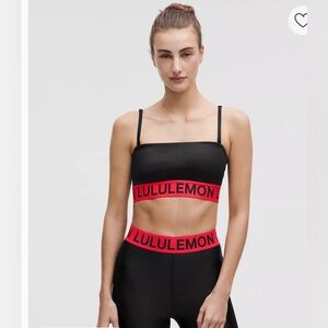 Lululemon Satin Shine Logo Train Bra